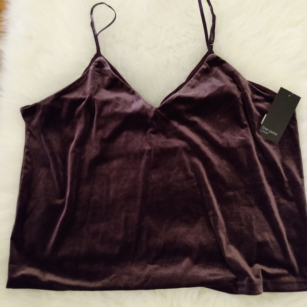 NWT Purple Velvet Camisole Tank XL